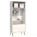 Guarda Roupa Infantil Theo 2 Portas Branco Fosco com Pés Madeira Natural - Reller Móveis