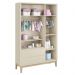 Jogo de Quarto Classic Guarda Roupa 3 Portas e Berço Areia Fosco com Pés Madeira Natural - Reller Móveis