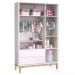 Jogo de Quarto Classic Guarda Roupa 3 Portas e Cômoda Branco Fosco com Pés Madeira Natural - Reller Móveis