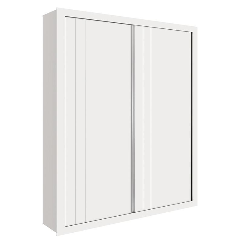 Jogo de Quarto Guarda Roupa Prince e Bicama Nuth Branco Fosco com 2 Colchões Supreme - Reller Móveis