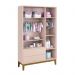 Jogo de Quarto Infantil Classic Guarda Roupa 3 Portas e Cômoda 6 Gavetas Rosa Fosco com Pés Amadeirado - Reller Móveis