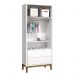 Jogo de Quarto Infantil Guarda Roupa 2 Portas e Cômoda 1 Porta Classic Branco Fosco com Pés Amadeirado - Reller Móveis