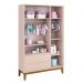 Jogo de Quarto Infantil Guarda Roupa 3 Portas e Cômoda 1 Porta Classic Rosa Fosco com Pés Amadeirado - Reller Móveis