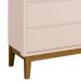 Jogo de Quarto Infantil Guarda Roupa 3 Portas e Cômoda 3 Gavetas Rosa Fosco Classic com Pés Amadeirado - Reller Móveis