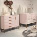 Jogo de Quarto Infantil Isis Cômoda 1 Porta e Berço Rosa - Reller Móveis