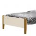 Jogo de Quarto Infantil Simba Estante Escrivaninha, Cama e Mesa de Canto Theo Areia Fosco com Pés Amadeirado - Reller Móveis 