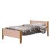 Jogo de Quarto Infantil Simba Estante Escrivaninha, Cama e Mesa de Canto Theo Rosa Fosco com Pés Amadeirado - Reller Móveis 