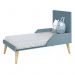 Jogo de Quarto Infantil Theo Cômoda e Berço Azul Fosco com Pés Madeira Natural - Reller Móveis