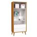 Jogo de Quarto Infantil Theo Guarda Roupa 2 Portas e Cômoda 6 Gavetas Branco/Savana com Pés Amadeirado - Reller Móveis