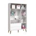 Jogo de Quarto Infantil Theo Guarda Roupa 3 Portas e Cômoda 6 Gavetas Branco Fosco com Pés Amadeirado - Reller Móveis