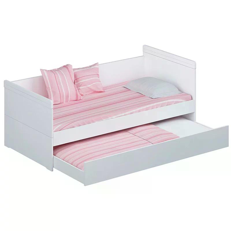 Jogo de Quarto Infantil com Guarda Roupa Prince e Bicama Nuth Branco Fosco - Reller Móveis