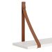 Kit 2 Prateleiras Luna 66,6cm Branco Fosco com Alças de Couro - Reller Móveis