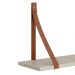 Kit 2 Prateleiras Luna 89,6cm Areia Fosco com Alças de Couro - Reller Móveis