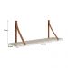 Kit 2 Prateleiras Luna 89,6cm Areia Fosco com Alças de Couro - Reller Móveis