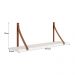Kit 2 Prateleiras Luna 89,6cm Branco Fosco com Alças de Couro - Reller Móveis