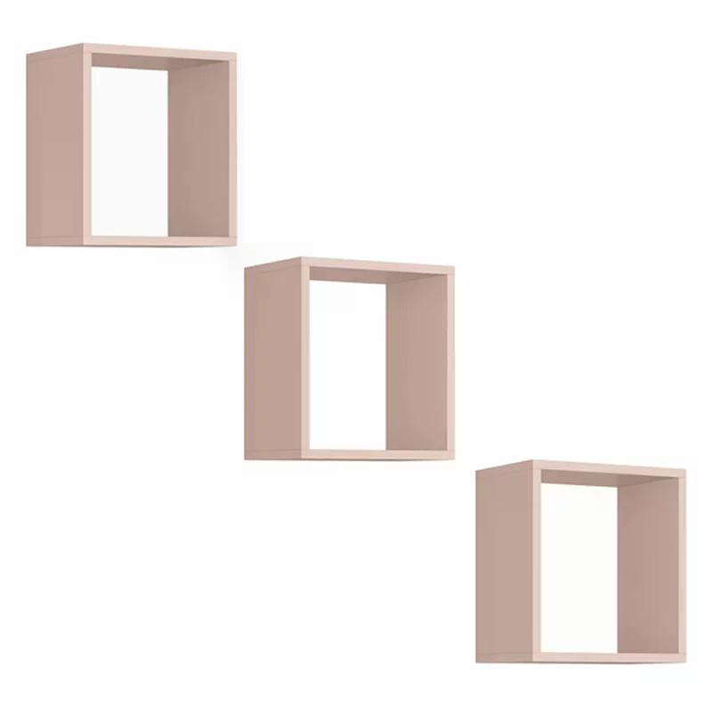 Kit 3 Nichos Juju Rosa - Reller Móveis