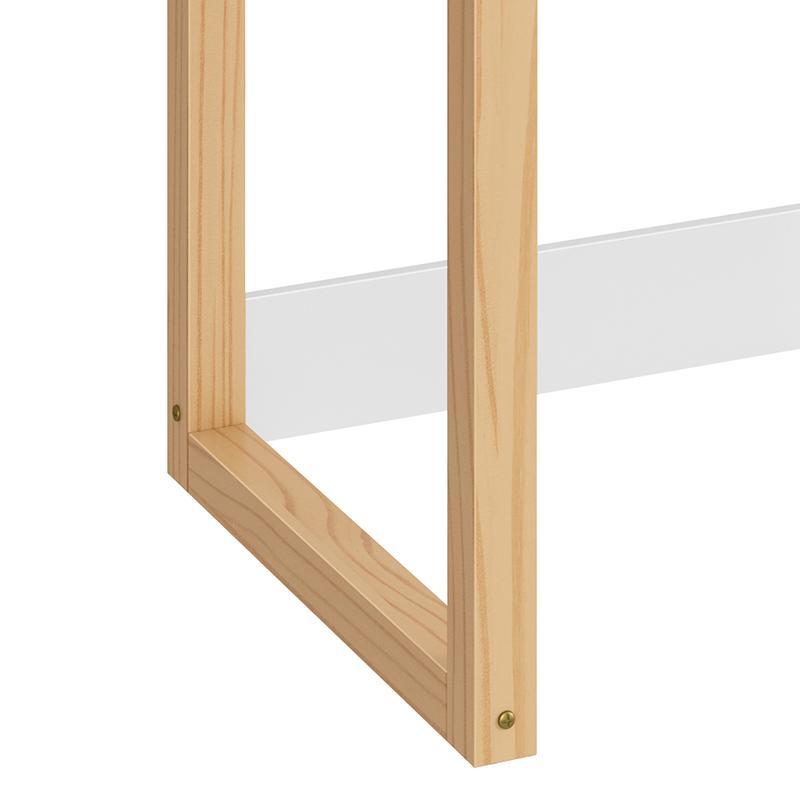 Mesa Infantil Zoe Branco Fosco/Madeira Natural - Reller Móveis