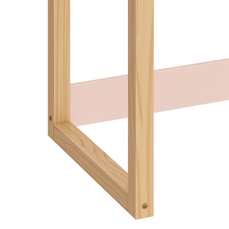 Mesa Infantil Zoe Rosa Fosco/Madeira Natural - Reller Móveis  