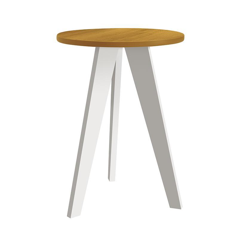 Mesa de Canto Prince Savana com Pés Branco - Reller Móveis
