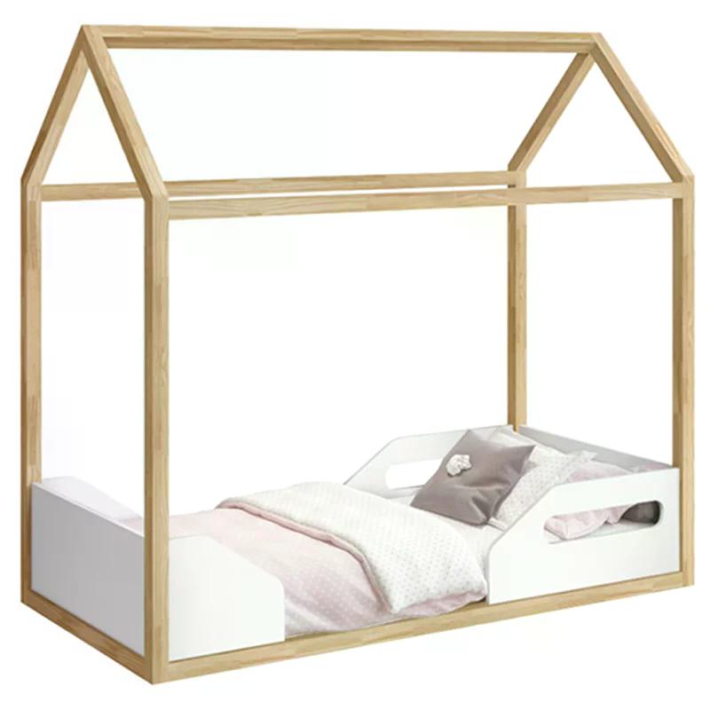 Mini Cama Montessoriano Zoe Branco/Natural - Reller Móveis