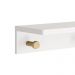 Prateleira Cabideiro Bia 89,6cm Branco Fosco/Madeira Natural - Reller Móveis