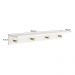 Prateleira Cabideiro Bia 89,6cm Branco Fosco/Madeira Natural - Reller Móveis