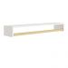 Prateleira Theo 93,6cm Branco Fosco/Madeira Natural - Reller Móveis