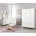 Quarto Infantil Classic 3 portas Branco Fosco com Pés Madeira Natural - Reller Móveis