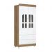Quarto Infantil com Guarda Roupa 2 Portas Katatau e Berço Mel Branco/Mezzo - Reller Móveis