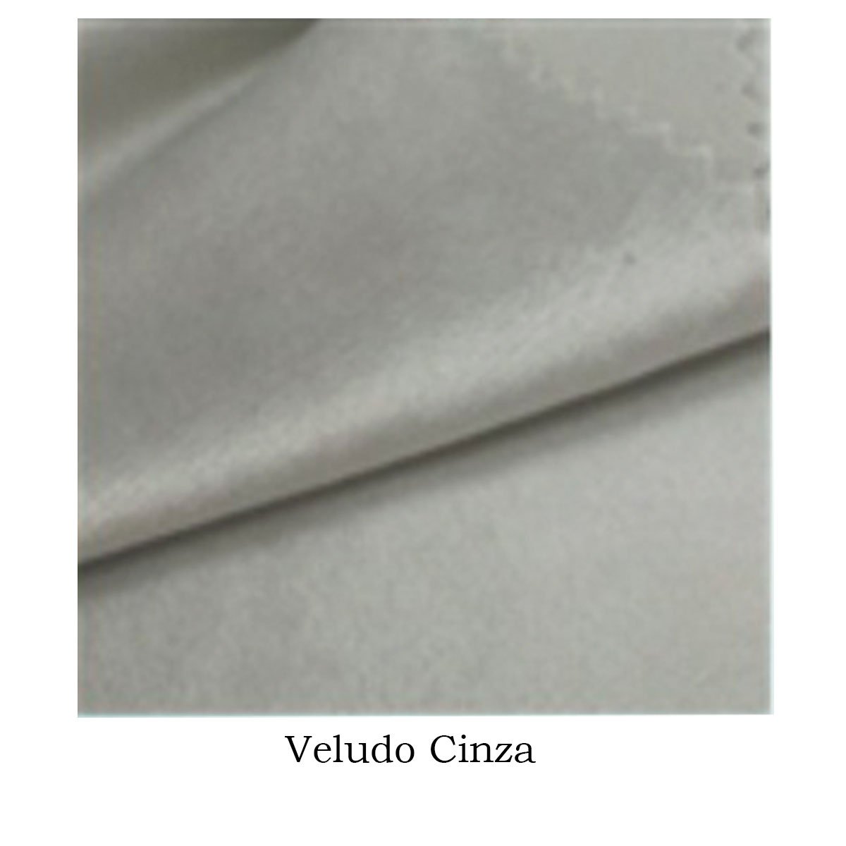 Puff Decorativo Quadrado com Pés Palito Heloíse Veludo Cinza