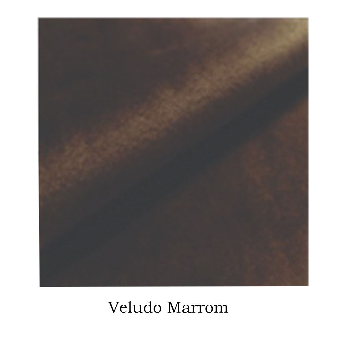 Puff Decorativo Quadrado com Pés Palito Heloíse Veludo Marrom
