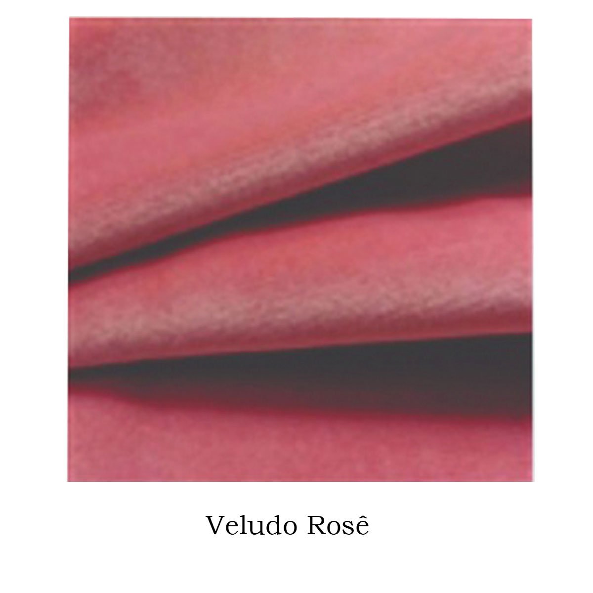 Puff Decorativo Quadrado com Pés Palito Heloíse Veludo Rosê