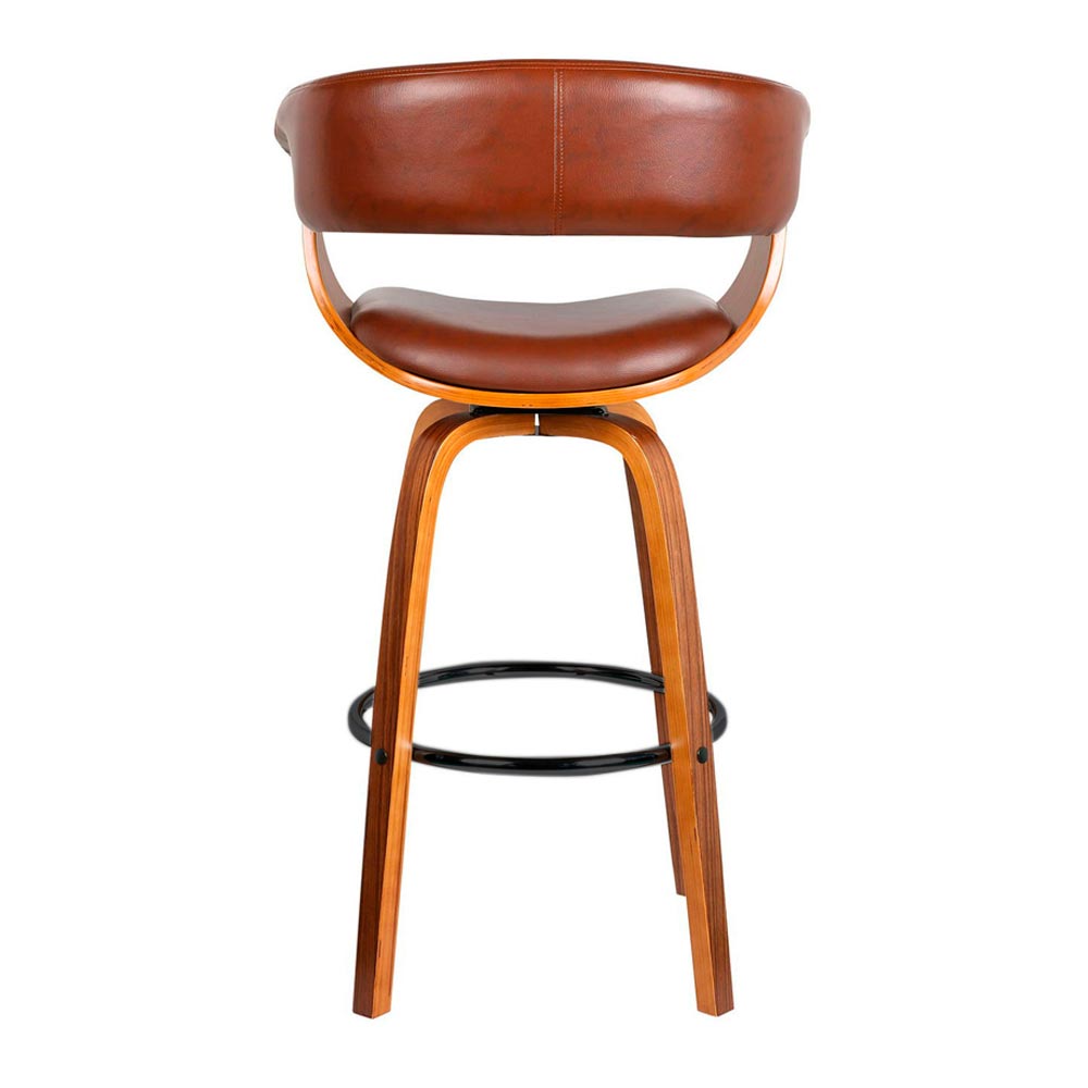 Banqueta Betim Base Madeira - Marrom