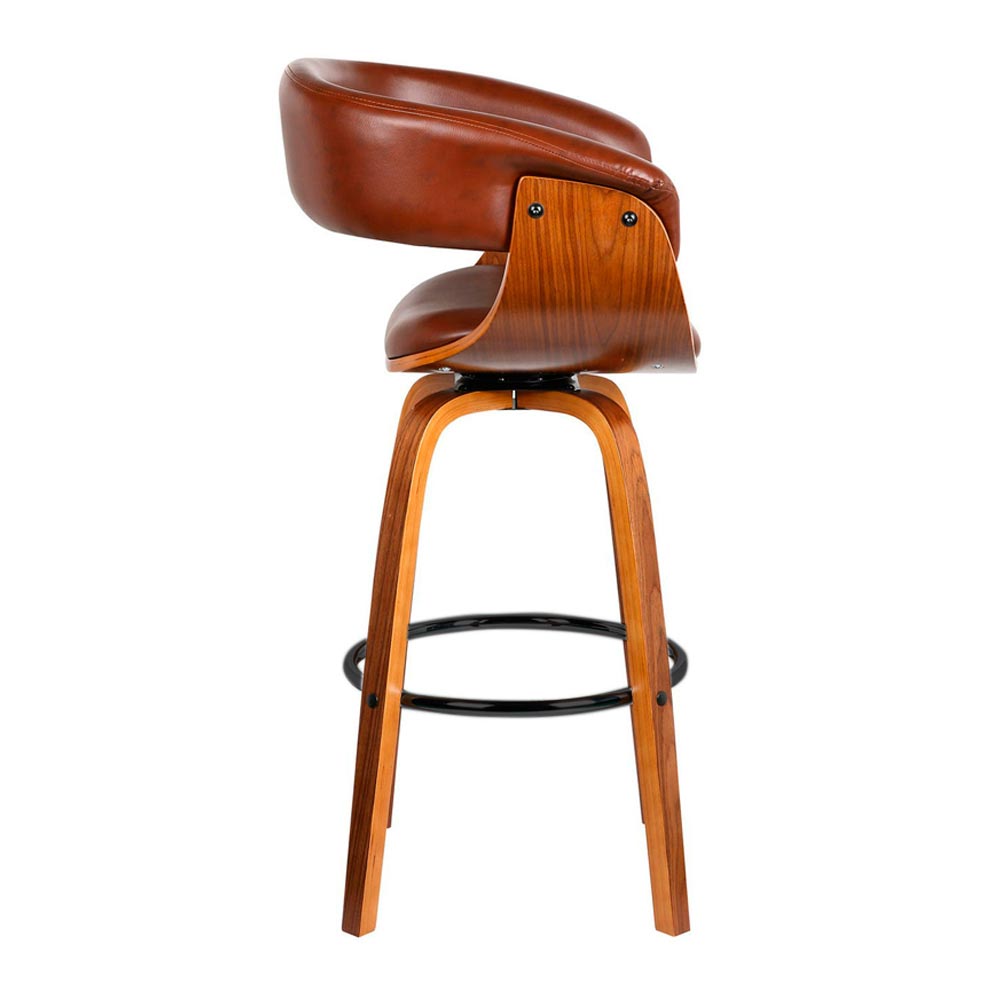 Banqueta Betim Base Madeira - Marrom