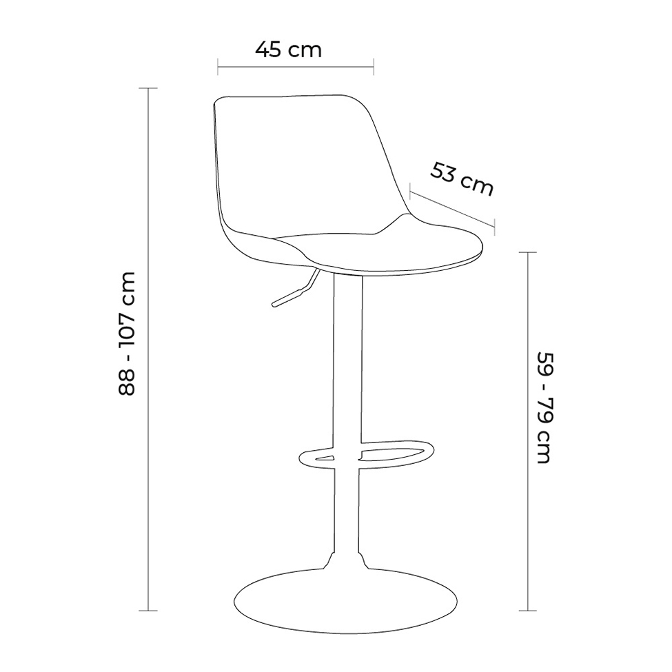 Banqueta Gênova II Preta