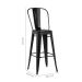Banqueta Iron Preta 118 cm