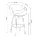 Banqueta Nicole Base Madeira - Linho Creme