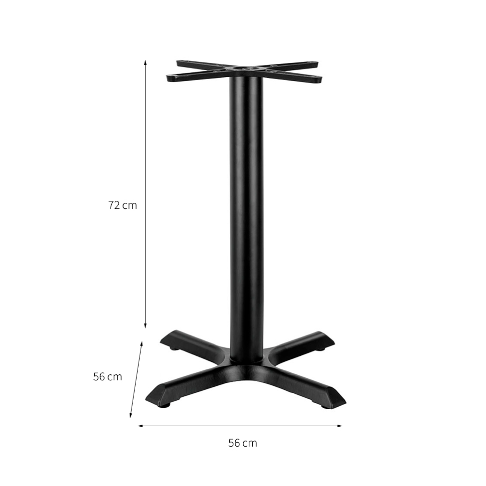 Base Mesa de Cozinha Pelham Preta 56 cm