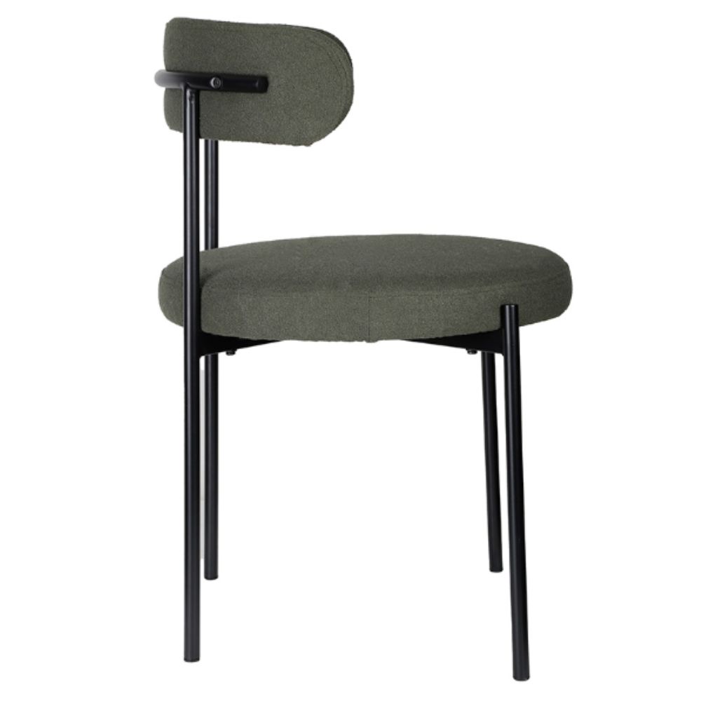 Cadeira Serena - Bouclê Verde Oliva