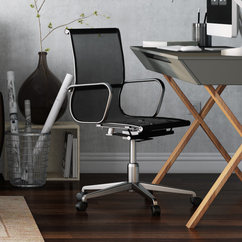 Cadeira de Escitório Secretária Office Servilha Preto