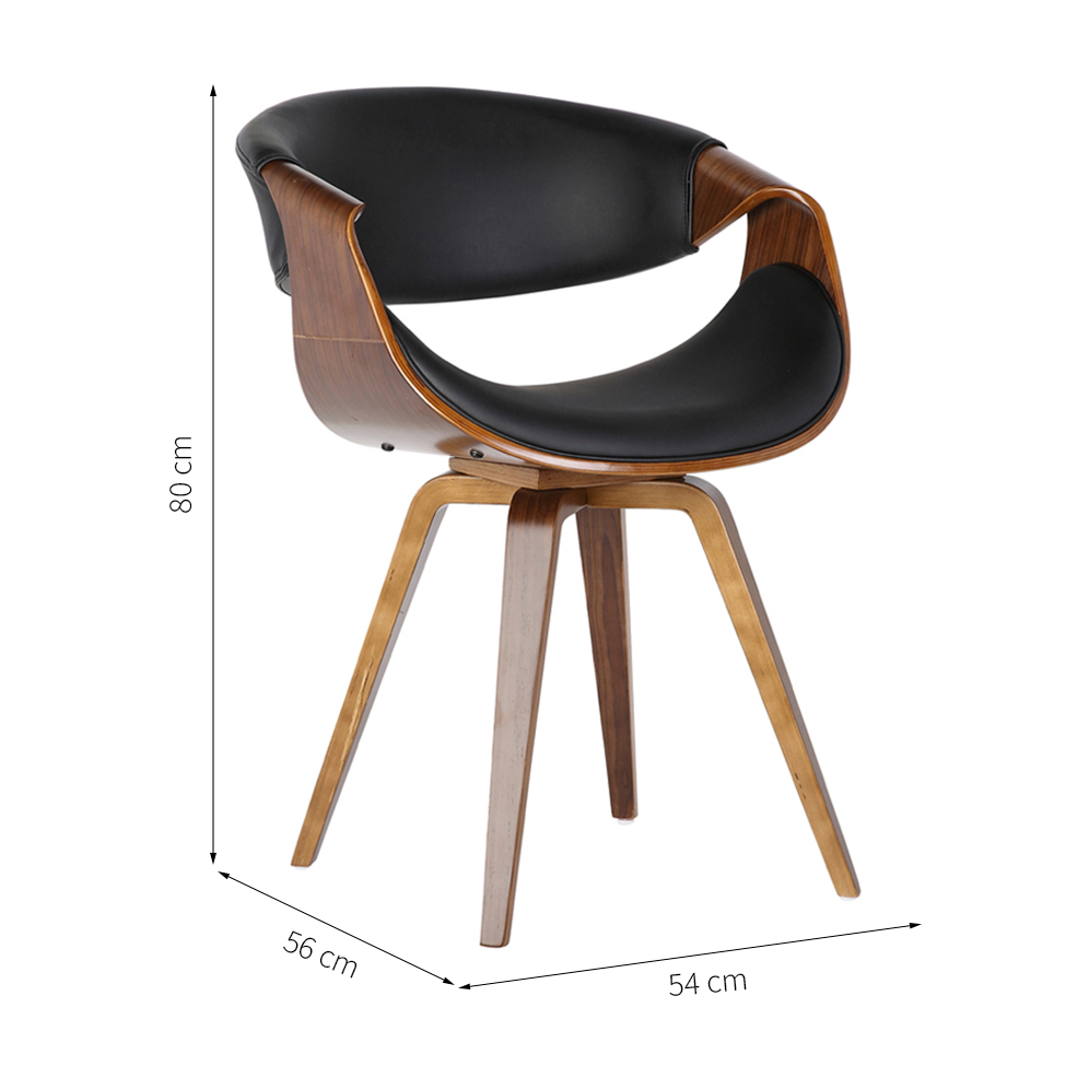 Cadeira de Jantar Nicole Revestimento Sintético Preta