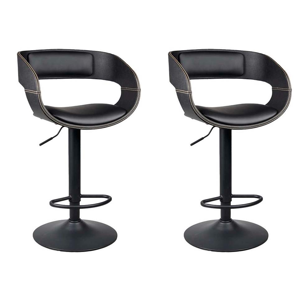 Conjunto com 2 Banquetas Londrina Preto