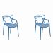 Conjunto com 2 Cadeiras Allegra Azul