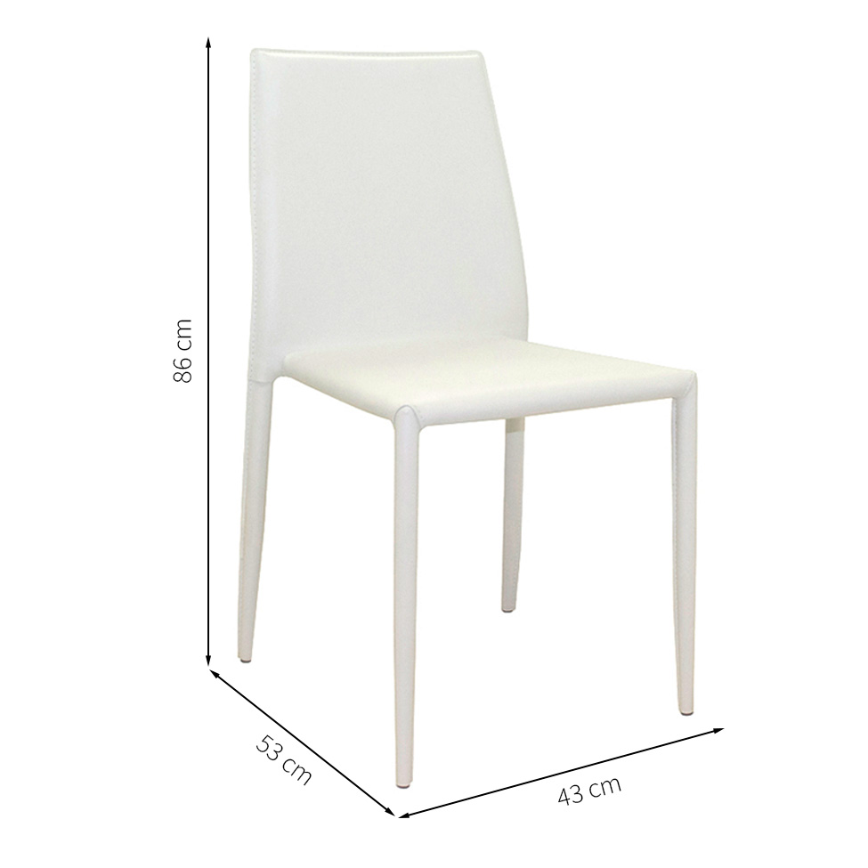 Conjunto com 2 Cadeiras Amanda I Branco