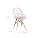 Conjunto com 2 Cadeiras Base Madeira Cloe Nude