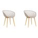 Conjunto com 2 Cadeiras Clarice Nude