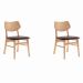 Conjunto com 2 Cadeiras Edna Café e Natural