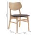 Conjunto com 2 Cadeiras Edna Café e Natural