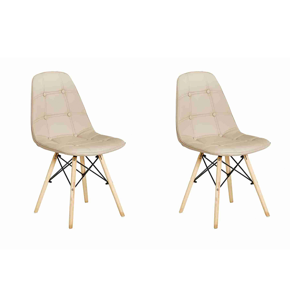Conjunto com 2 Cadeiras Eiffel Nude