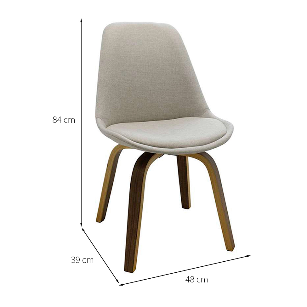 Conjunto com 2 Cadeiras Lis Cru